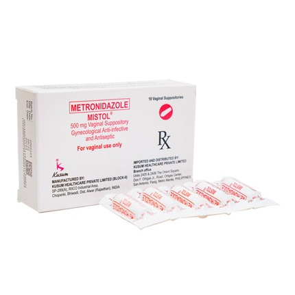 MISTOL Metronidazole 500mg Vaginal Suppository 1's price in the ...